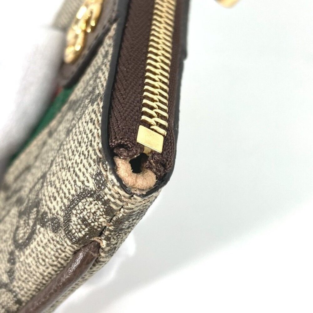 GUCCI GG Supreme Ofidia coin purse Wallet with key hook Key Case - Picture 9 of 14